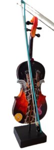 Acrylique sur violon en bois Dim. H65/L21/4 cm
